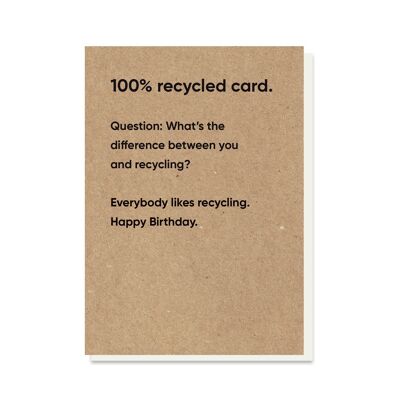 You & Recycling Card