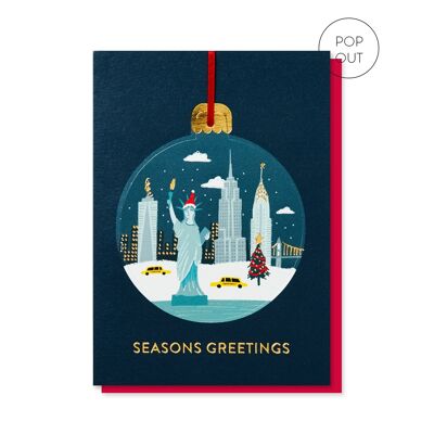 New York Pop-out Bauble Card