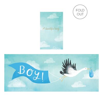 Beautiful baby Boy Concertina Card