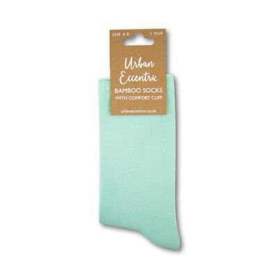 Ladies Comfort Cuff Green Bamboo Socks