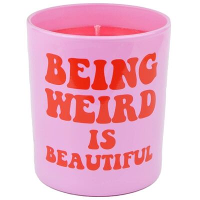 Tropical Twist Being Weird is Beautiful Pink & Red Candle