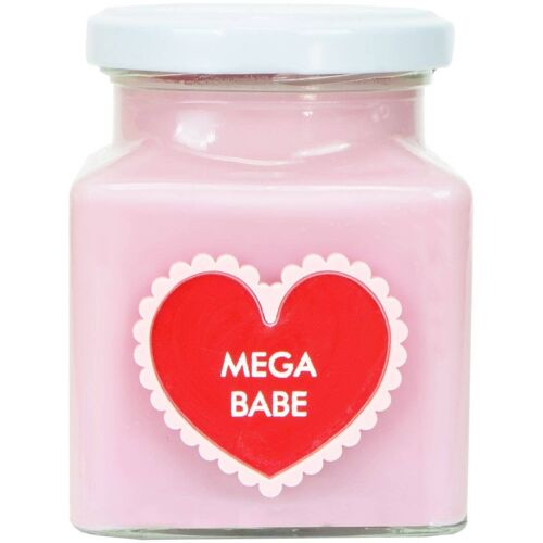 Rose Velvet Mega Babe Heart Candle