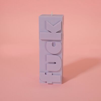 FUCK Slogan Block Pillar Candle