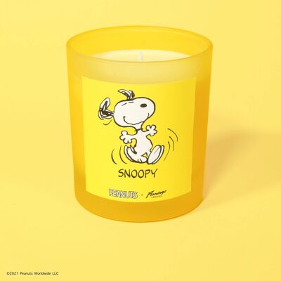 Peanuts x Flamingo Candles Root Beer Snoopy Frosted Yellow
