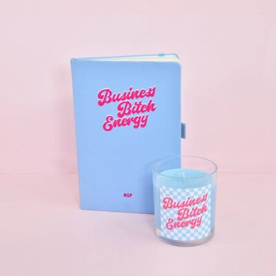 Combo de vela y cuaderno Business Bitch Energy