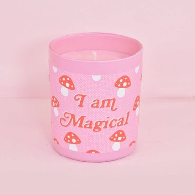 Poppy & Peach I Am Magical Toadstool Pink Candle