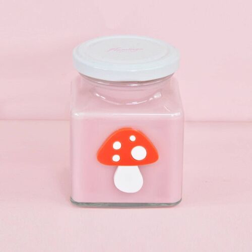 Cotton Candy Toadstool Square Candle