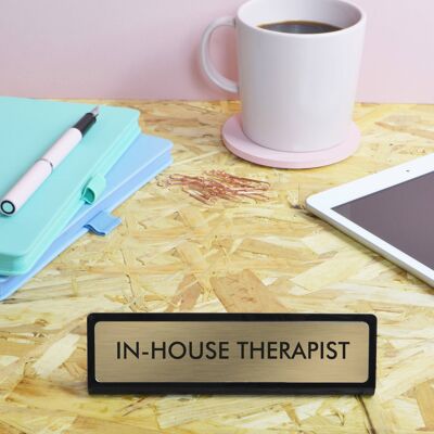 Hauseigenes Therapeuten-Schreibtisch-Schild
