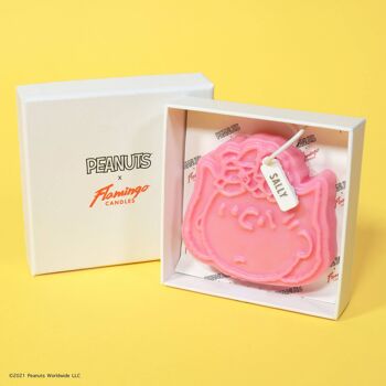 Bougies Peanuts x Flamingo Parfum Fraise Rose Bonbon Sally 1