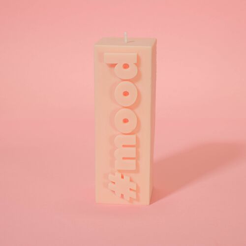 #MOOD Slogan Block Pillar Candle