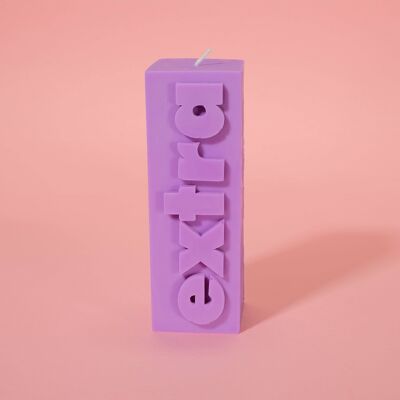 EXTRA Slogan Block Pillar Candle