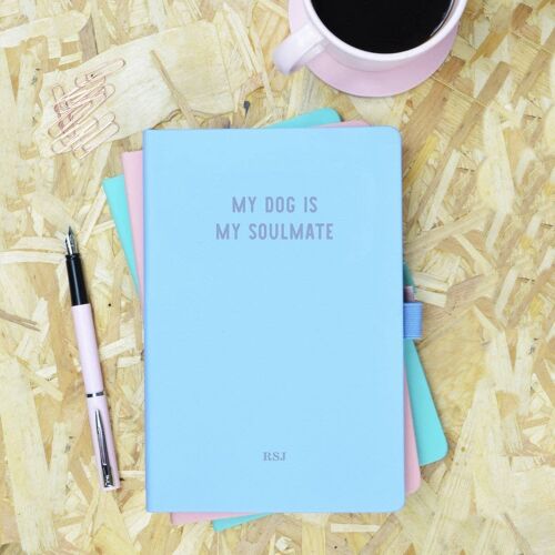 My Dog is My Soulmate Blue & Purple Notebook