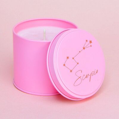 Plum Blossom Pink & Red Zodiac Constellation Candle