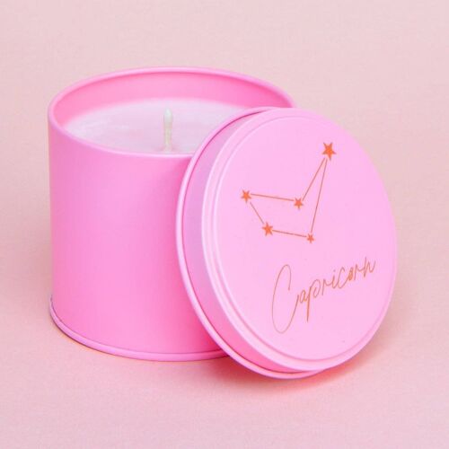 Black Truffle & Tonka Bean Pink & Red Zodiac Candle