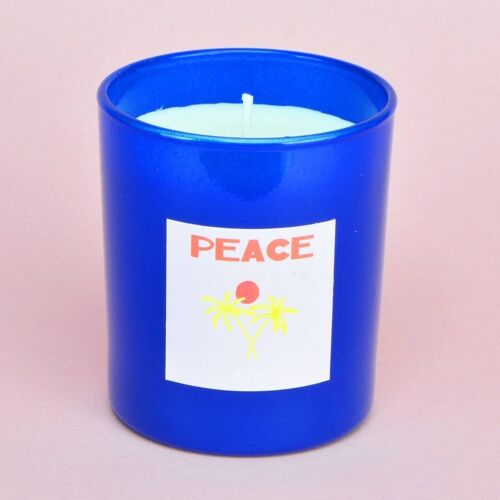 Silver Needle & Rose Tea Navy Peace Palm Candle