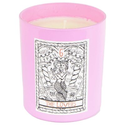 Wild Hibiscus Fizz The Lovers Tarot Card Candle