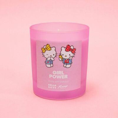 Hello Kitty x Flamingo Candles Sugar Berry Girl Power Kerze