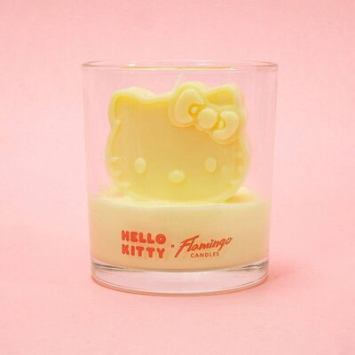 Hello Kitty x Flamingo Candles Sugar Berry Yellow 3D Kitty