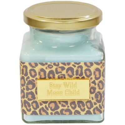 Pineapple & Raspberry Stay Wild Moon Child Leopard Square