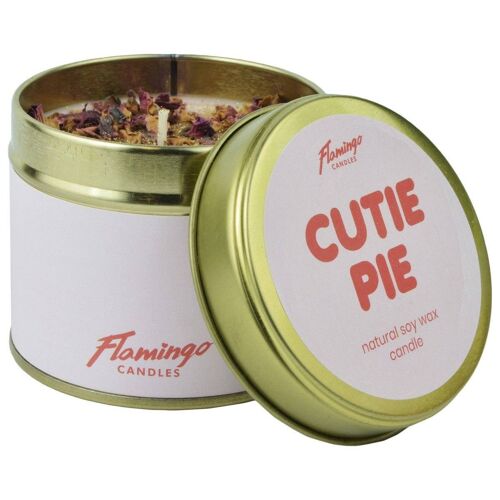 Cherry Pie Cutie Pie Petal Embellished Tin Candle