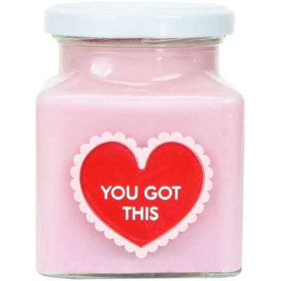 Rose Velvet You Got This Heart Candle