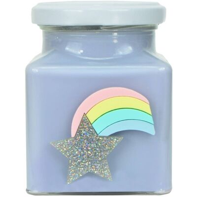 Purple Rainbow Shooting Star Candle