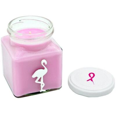 Pink Ribbon Klassische Flamingo-Kerze