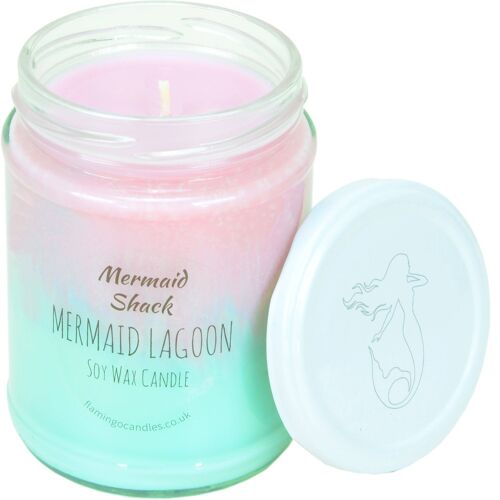 Mermaid Lagoon Pink/Turquoise Ombre Candle