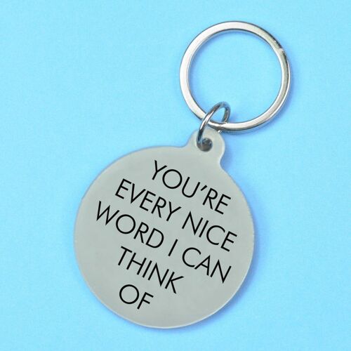 You're Every Nice Word I Can Think Of Keytag