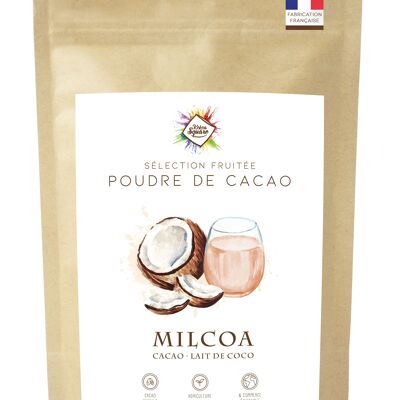 Milcoa - Cacao para chocolate caliente y leche de coco