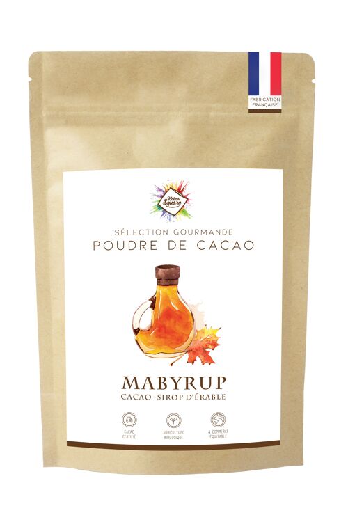 Mabyrup - Poudre de cacao  pour chocolat chaud au sirop d'érable