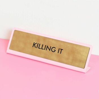 Panneau de plaque de bureau Killing It