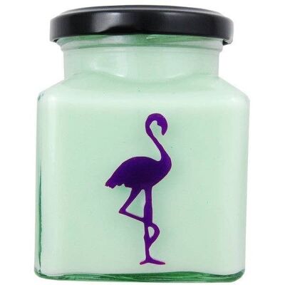 Bougie flamant rose classique poire et prune d'Asie