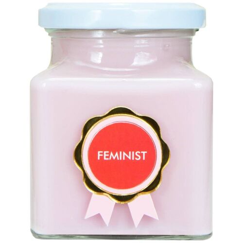 Violet Gin Feminist Rosette Candle