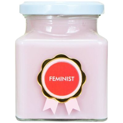 Violet Gin feministische Rosettenkerze