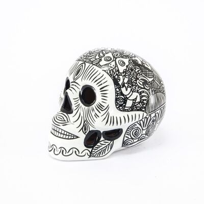 Flowery minimalistic skull