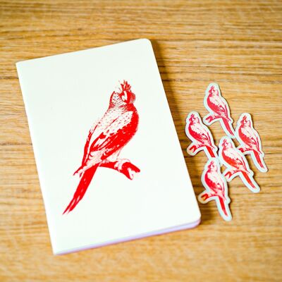 A5 notebook - Parrot Animals - 64 lined pages