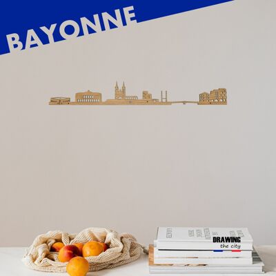 skyline di bayonne in legno