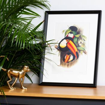 Impression d'art de taille Toucans A5, art de décor à la maison de jungle exotique 2