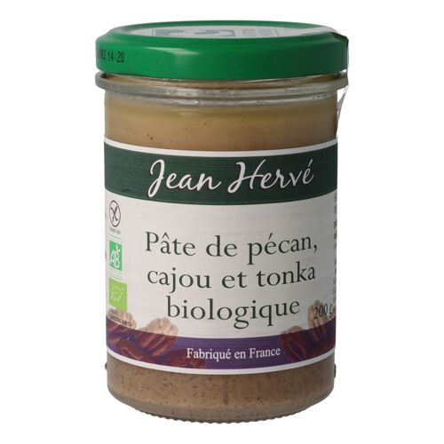 Pâte de noix de pécan, noix de cajou et fève tonka