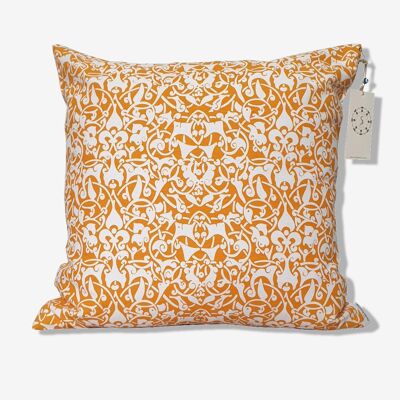 White ethnic cushion cover / tagette - 50 x 50