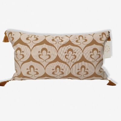 Ottoman cushion cover beige / havana ocher - 30 x 50