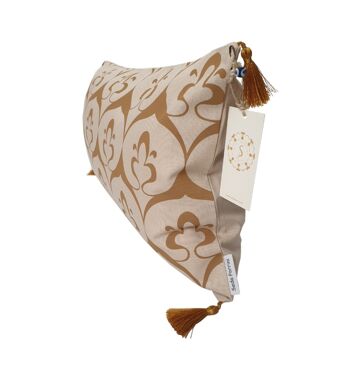 Housse de coussin ottoman beige / ocre havane - 30 x 50 2