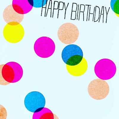 Card Happy Birthday Dots