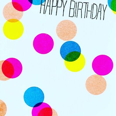 Karte Happy Birthday Dots