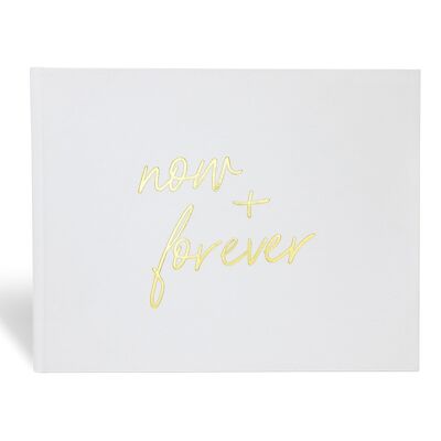 Livre d'or de mariage "maintenant + pour toujours"