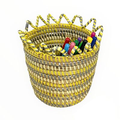 Pencil pot -Coopé tricolor yellow