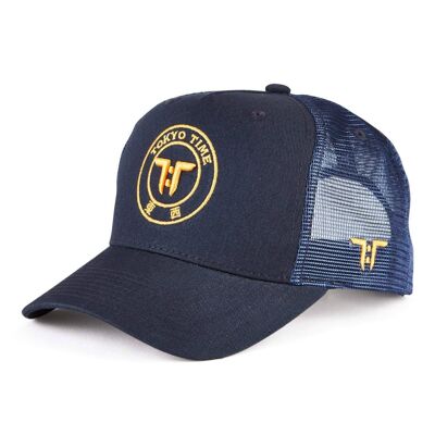 Tokyo Time Core Trucker Cap - Navy/Yellow