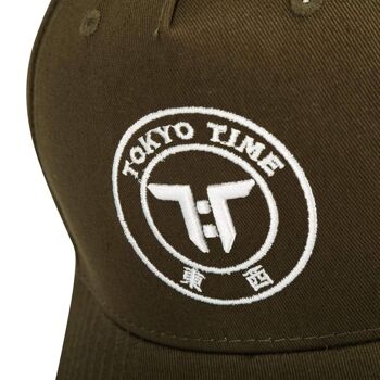 Casquette Tokyo Time Core - Vert Militaire/Blanc 4