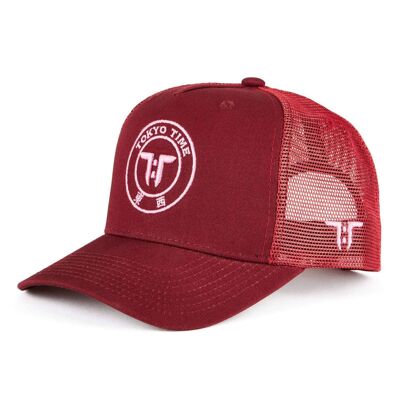 Tokyo Time Core Trucker Cap - Maroon/Red/Pink